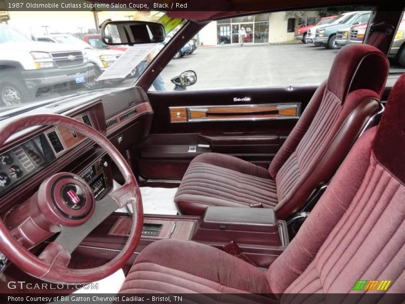 Black / Red 1987 Oldsmobile Cutlass Supreme Salon Coupe