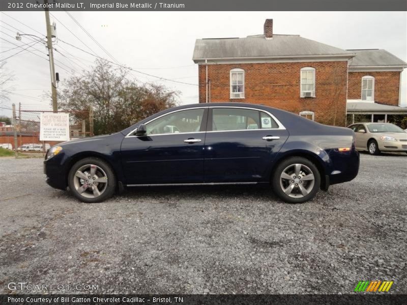 Imperial Blue Metallic / Titanium 2012 Chevrolet Malibu LT