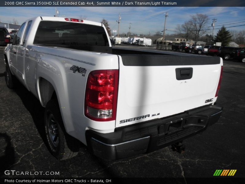 Summit White / Dark Titanium/Light Titanium 2008 GMC Sierra 3500HD SLE Extended Cab 4x4