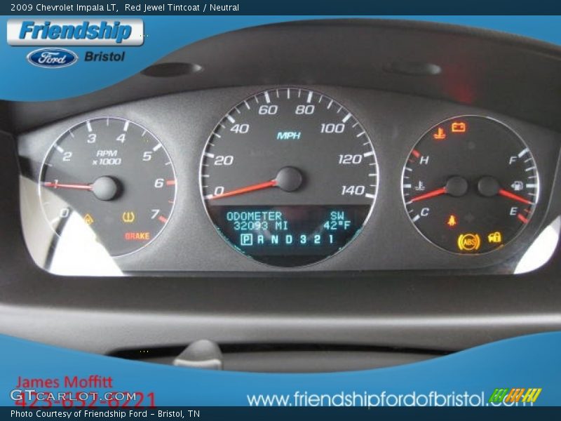 Red Jewel Tintcoat / Neutral 2009 Chevrolet Impala LT