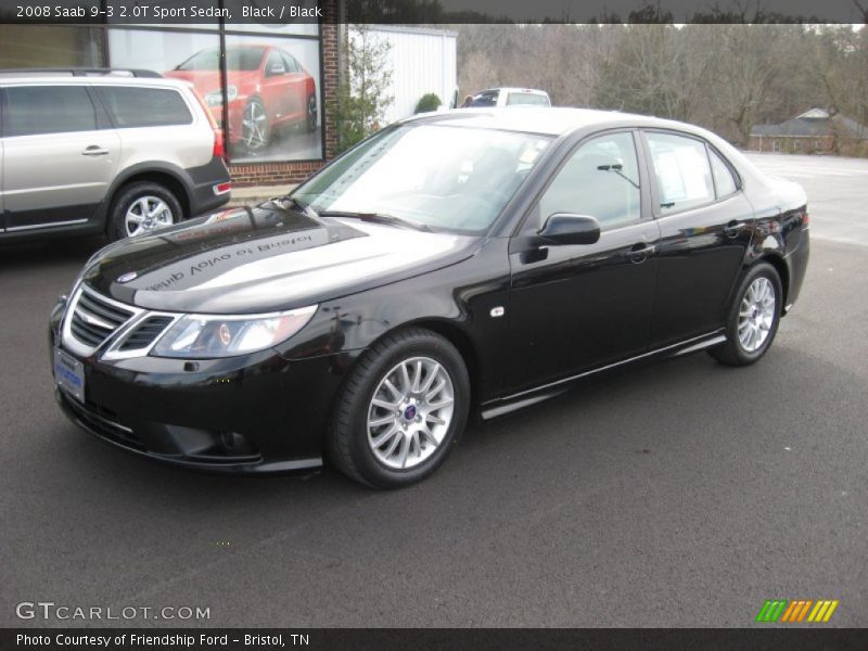 Black / Black 2008 Saab 9-3 2.0T Sport Sedan