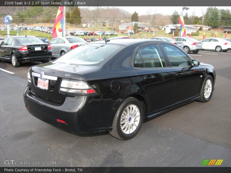 Black / Black 2008 Saab 9-3 2.0T Sport Sedan
