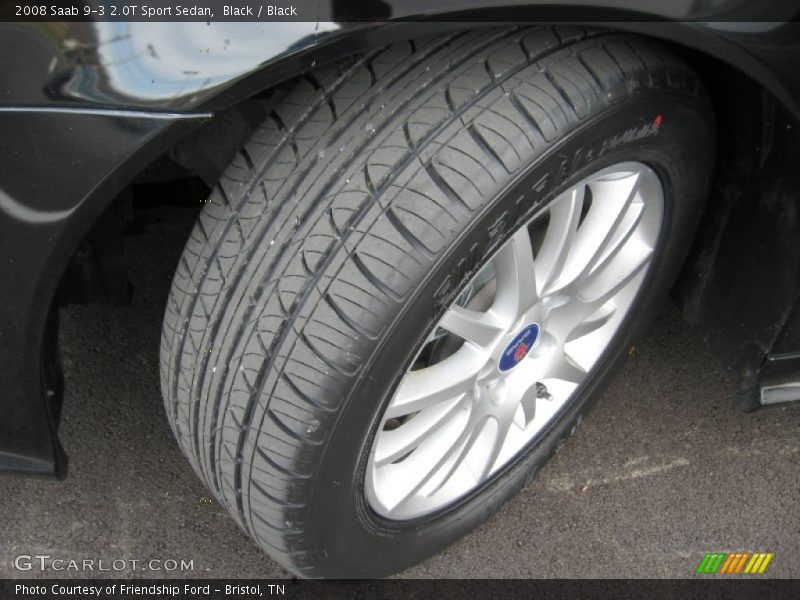 Black / Black 2008 Saab 9-3 2.0T Sport Sedan