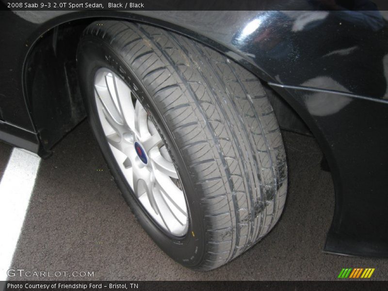 Black / Black 2008 Saab 9-3 2.0T Sport Sedan