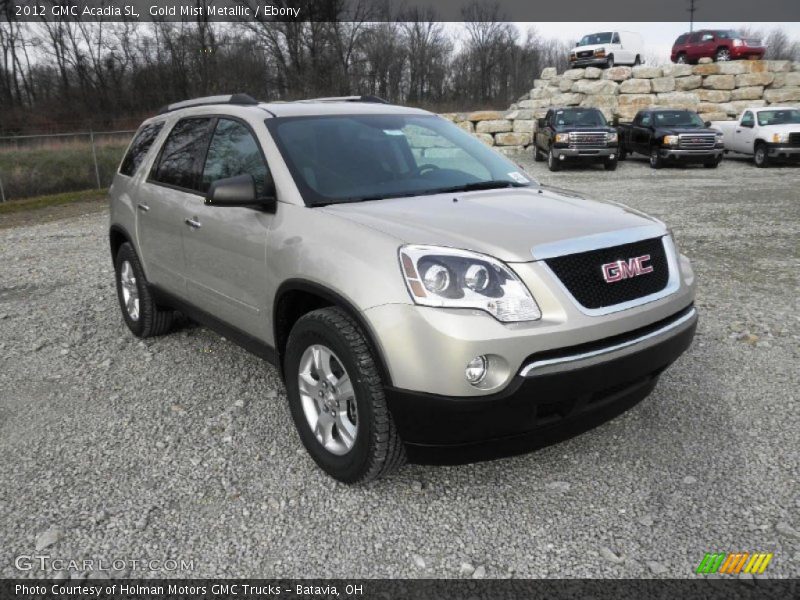 Gold Mist Metallic / Ebony 2012 GMC Acadia SL