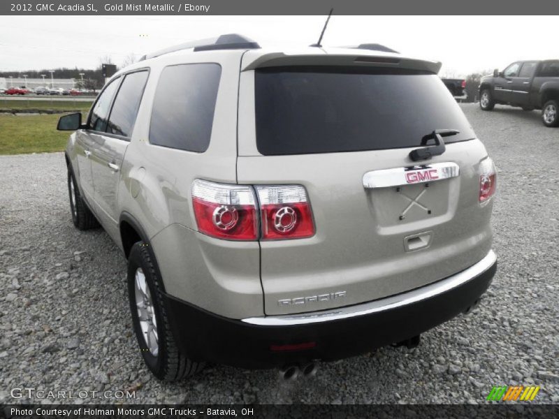 Gold Mist Metallic / Ebony 2012 GMC Acadia SL