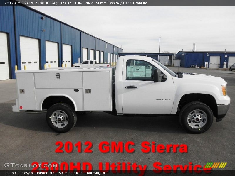 Summit White / Dark Titanium 2012 GMC Sierra 2500HD Regular Cab Utility Truck