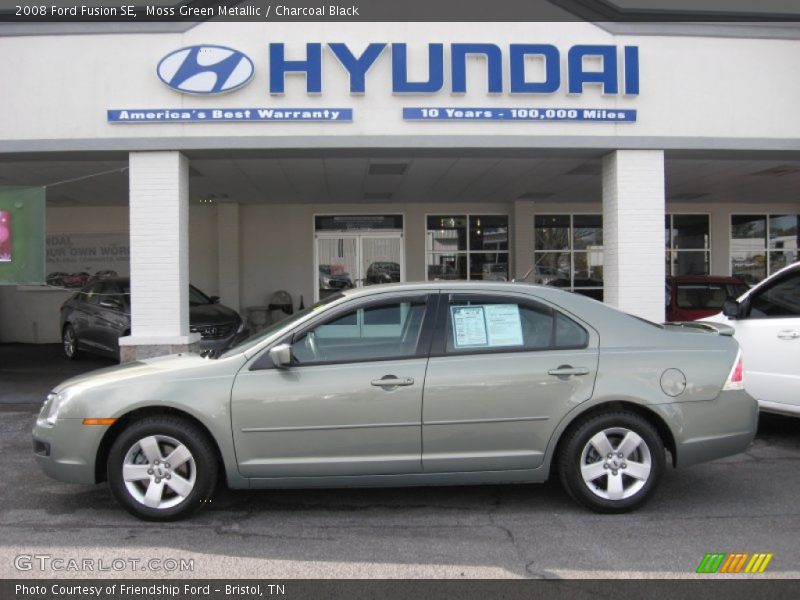 Moss Green Metallic / Charcoal Black 2008 Ford Fusion SE