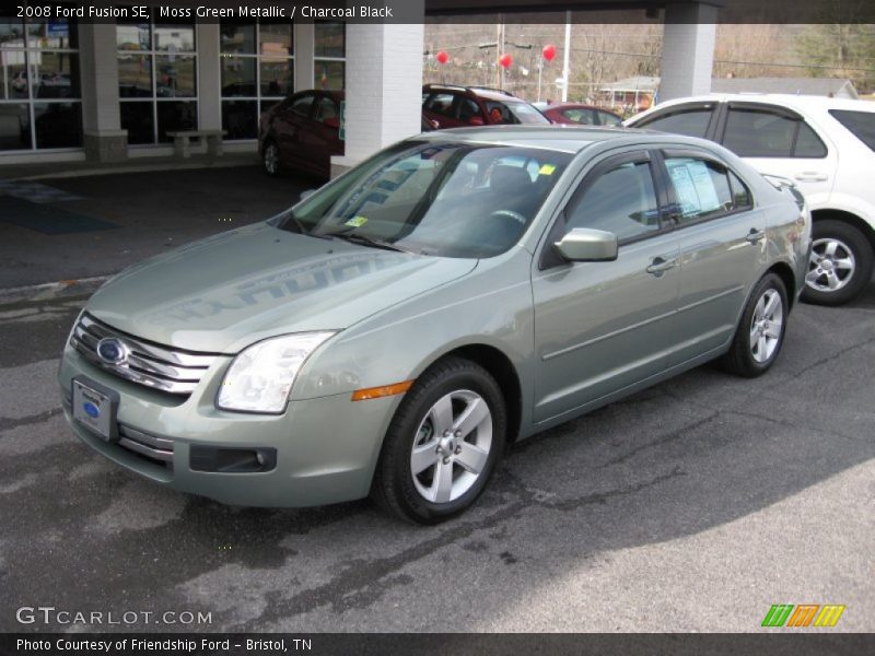 Moss Green Metallic / Charcoal Black 2008 Ford Fusion SE