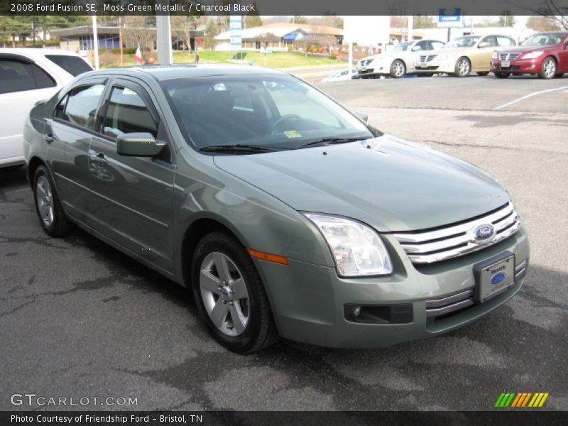 Moss Green Metallic / Charcoal Black 2008 Ford Fusion SE