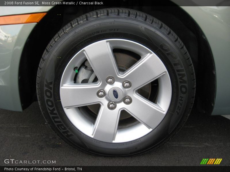 Moss Green Metallic / Charcoal Black 2008 Ford Fusion SE