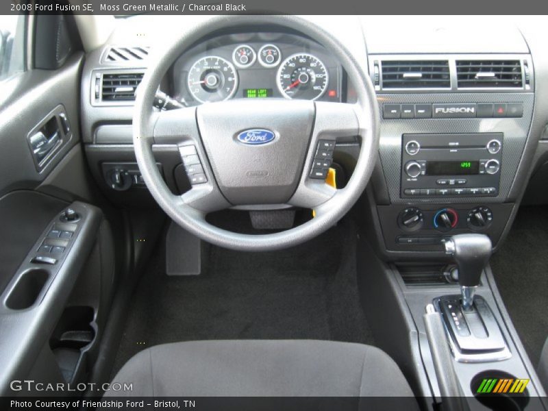 Moss Green Metallic / Charcoal Black 2008 Ford Fusion SE