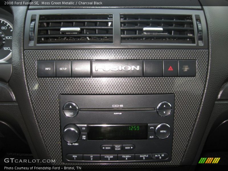 Moss Green Metallic / Charcoal Black 2008 Ford Fusion SE