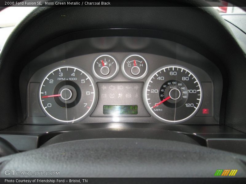 Moss Green Metallic / Charcoal Black 2008 Ford Fusion SE