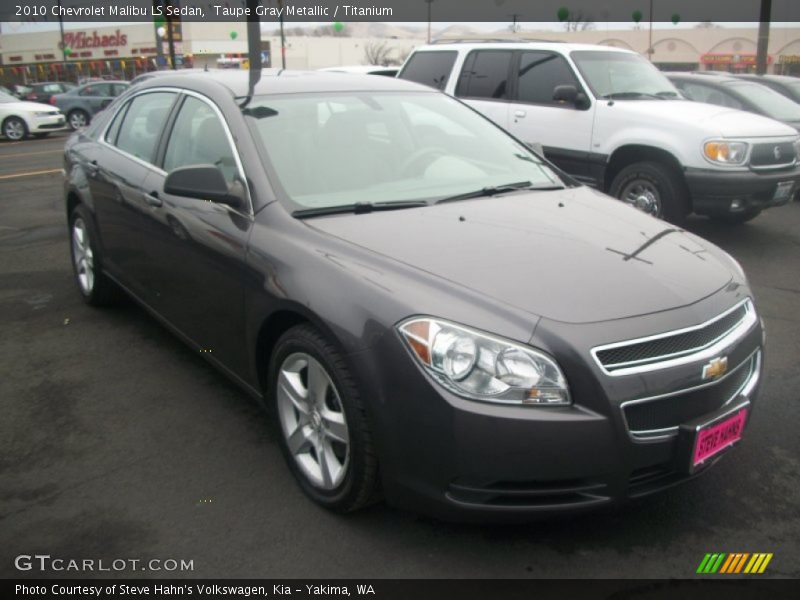 Taupe Gray Metallic / Titanium 2010 Chevrolet Malibu LS Sedan