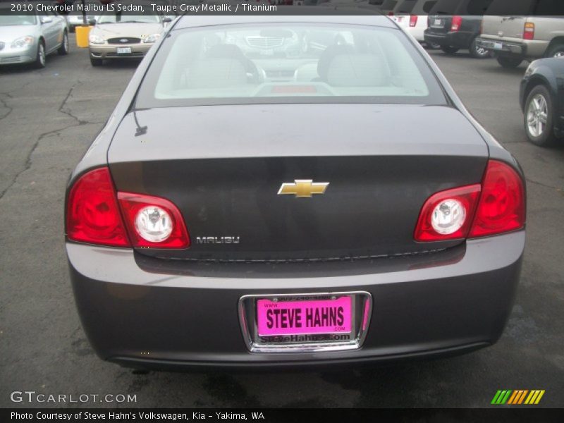 Taupe Gray Metallic / Titanium 2010 Chevrolet Malibu LS Sedan