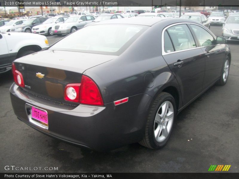 Taupe Gray Metallic / Titanium 2010 Chevrolet Malibu LS Sedan