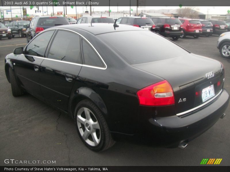 Brilliant Black / Ebony 2003 Audi A6 3.0 quattro Sedan