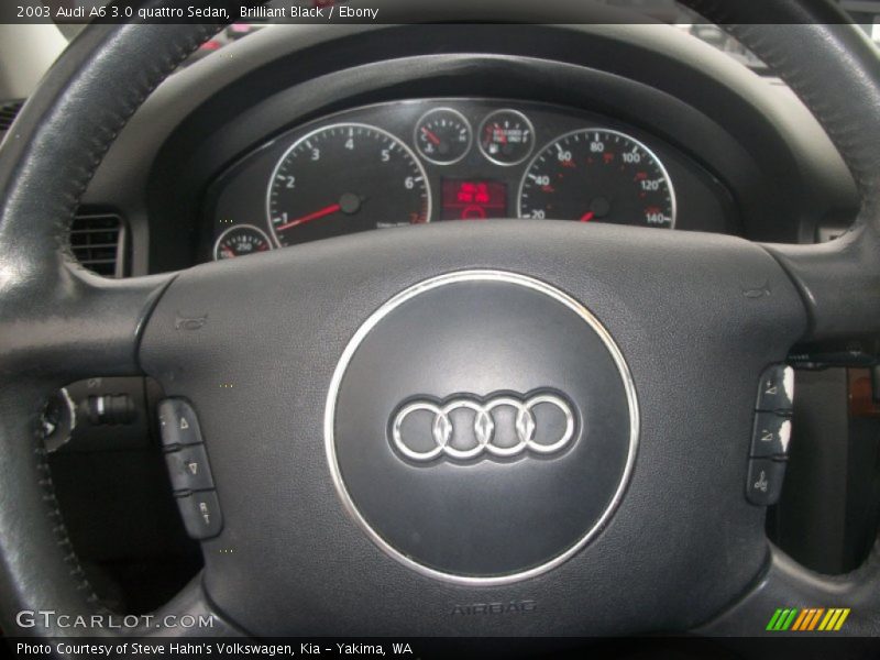 Brilliant Black / Ebony 2003 Audi A6 3.0 quattro Sedan