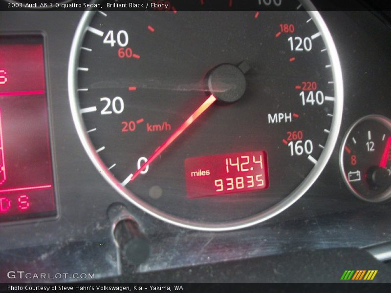 Brilliant Black / Ebony 2003 Audi A6 3.0 quattro Sedan
