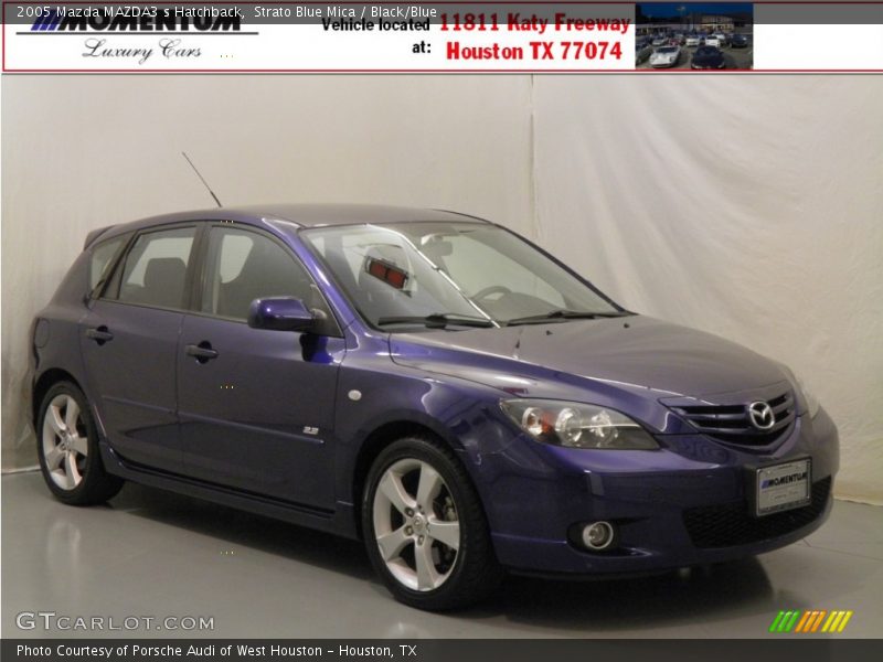 Strato Blue Mica / Black/Blue 2005 Mazda MAZDA3 s Hatchback