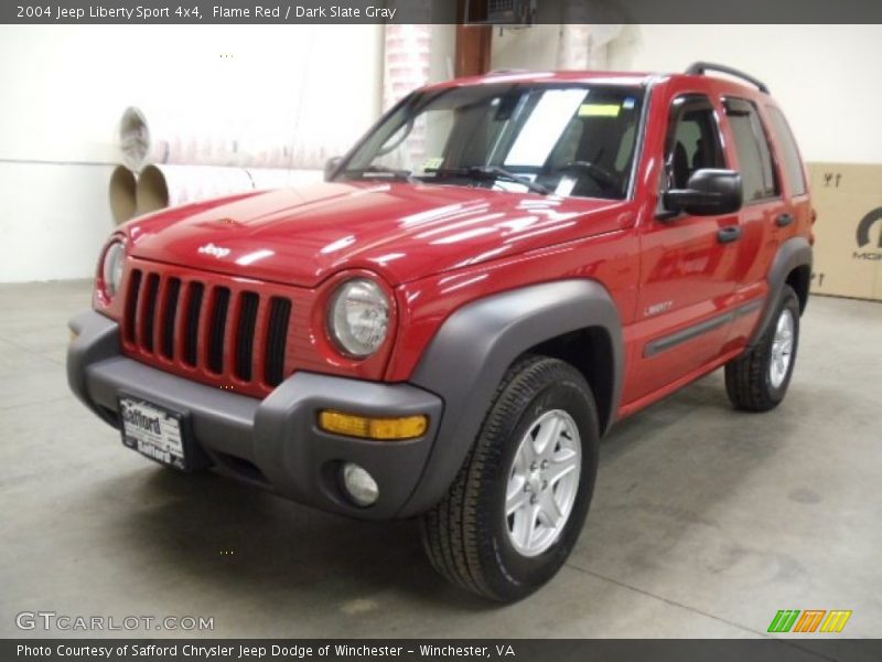 Flame Red / Dark Slate Gray 2004 Jeep Liberty Sport 4x4