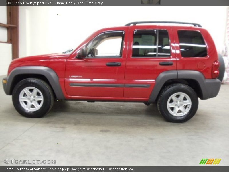 Flame Red / Dark Slate Gray 2004 Jeep Liberty Sport 4x4