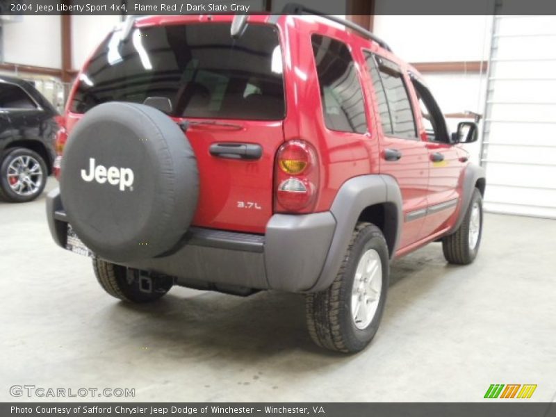 Flame Red / Dark Slate Gray 2004 Jeep Liberty Sport 4x4