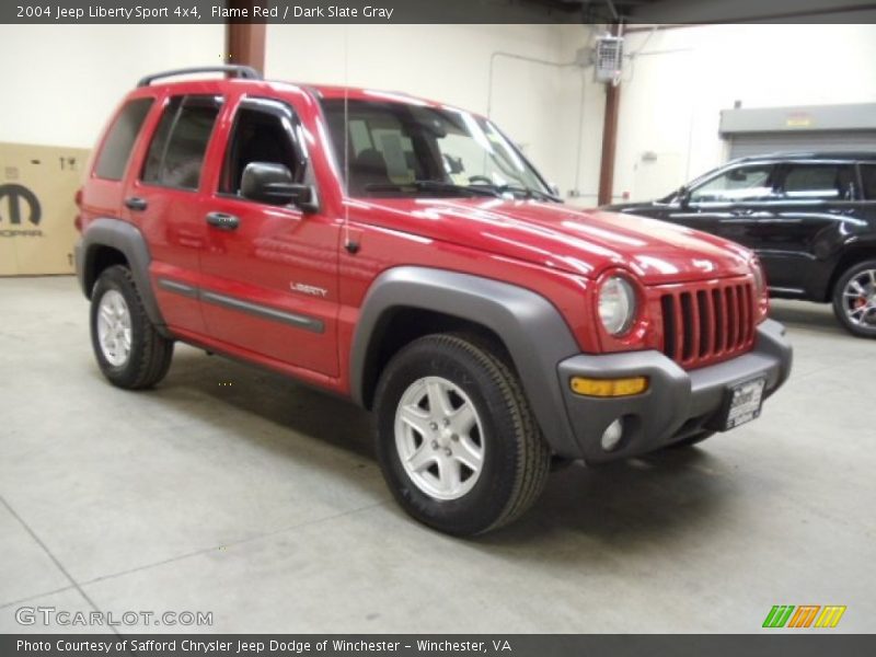 Flame Red / Dark Slate Gray 2004 Jeep Liberty Sport 4x4