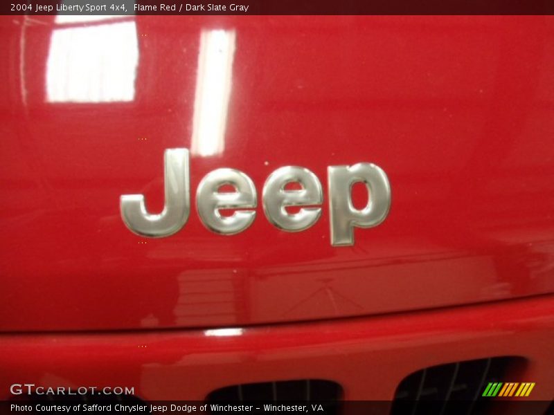 Flame Red / Dark Slate Gray 2004 Jeep Liberty Sport 4x4