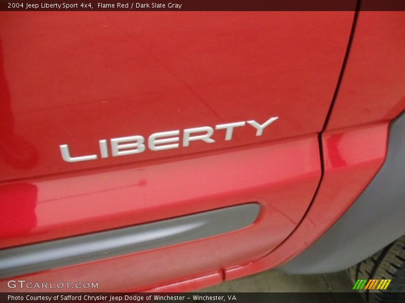 Flame Red / Dark Slate Gray 2004 Jeep Liberty Sport 4x4