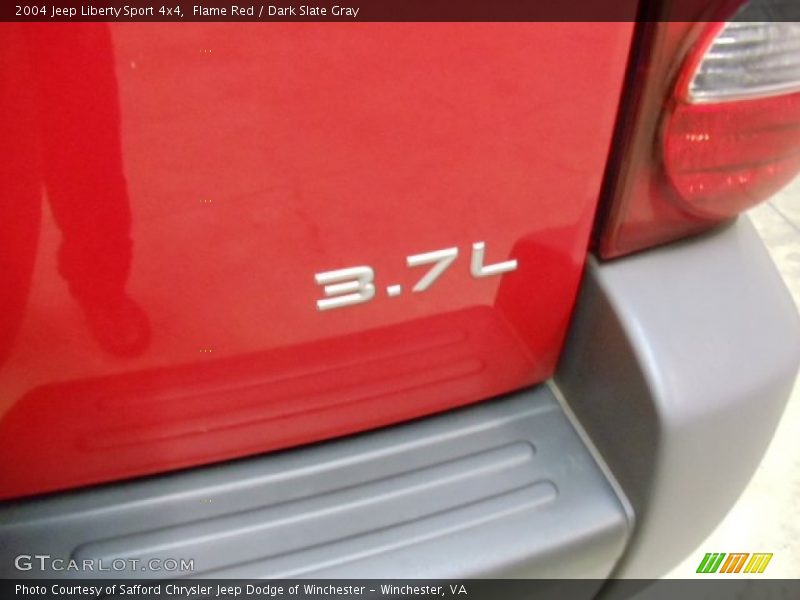 Flame Red / Dark Slate Gray 2004 Jeep Liberty Sport 4x4
