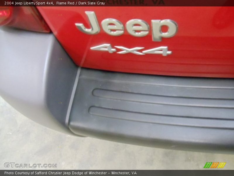 Flame Red / Dark Slate Gray 2004 Jeep Liberty Sport 4x4