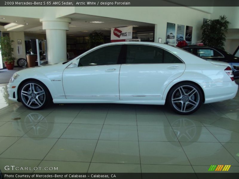 Arctic White / designo Porcelain 2009 Mercedes-Benz S 65 AMG Sedan