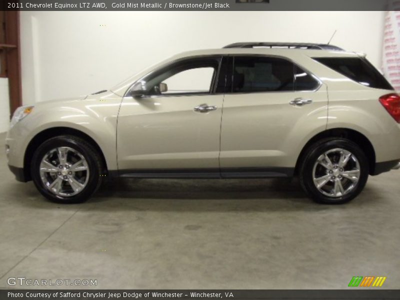 Gold Mist Metallic / Brownstone/Jet Black 2011 Chevrolet Equinox LTZ AWD