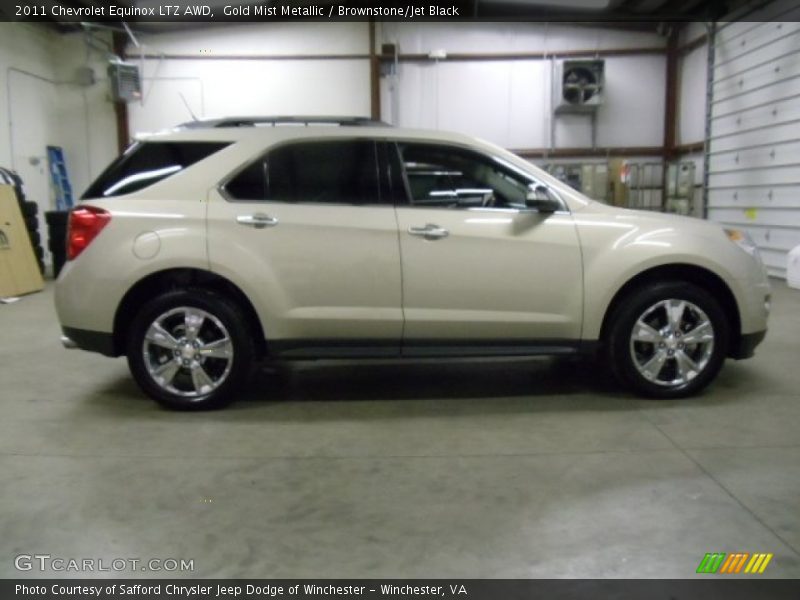 Gold Mist Metallic / Brownstone/Jet Black 2011 Chevrolet Equinox LTZ AWD