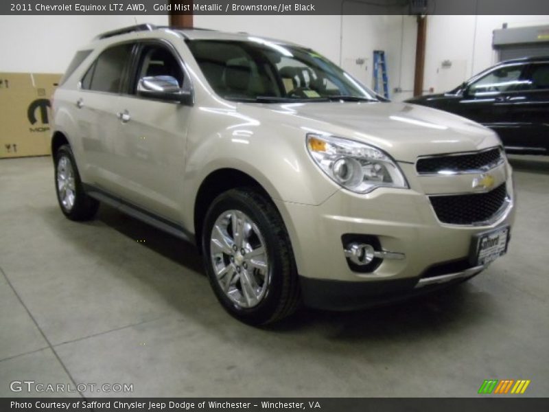 Gold Mist Metallic / Brownstone/Jet Black 2011 Chevrolet Equinox LTZ AWD