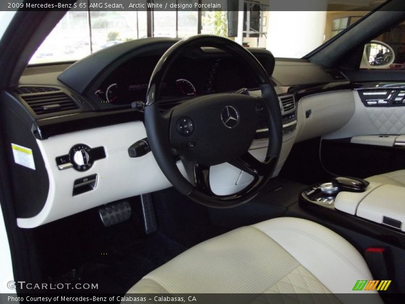 Arctic White / designo Porcelain 2009 Mercedes-Benz S 65 AMG Sedan