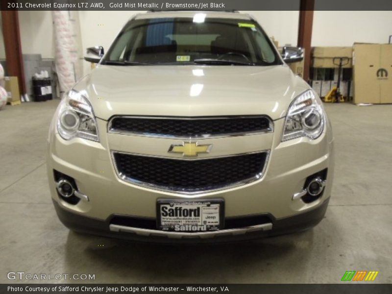 Gold Mist Metallic / Brownstone/Jet Black 2011 Chevrolet Equinox LTZ AWD