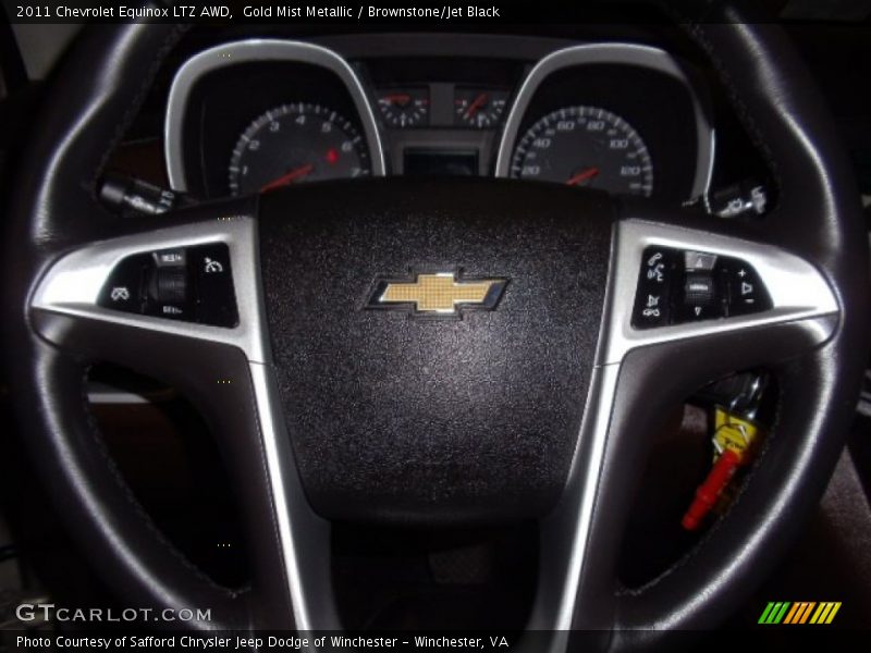 Gold Mist Metallic / Brownstone/Jet Black 2011 Chevrolet Equinox LTZ AWD