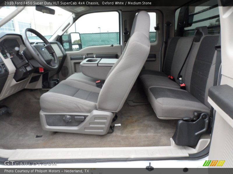 Oxford White / Medium Stone 2010 Ford F450 Super Duty XLT SuperCab 4x4 Chassis