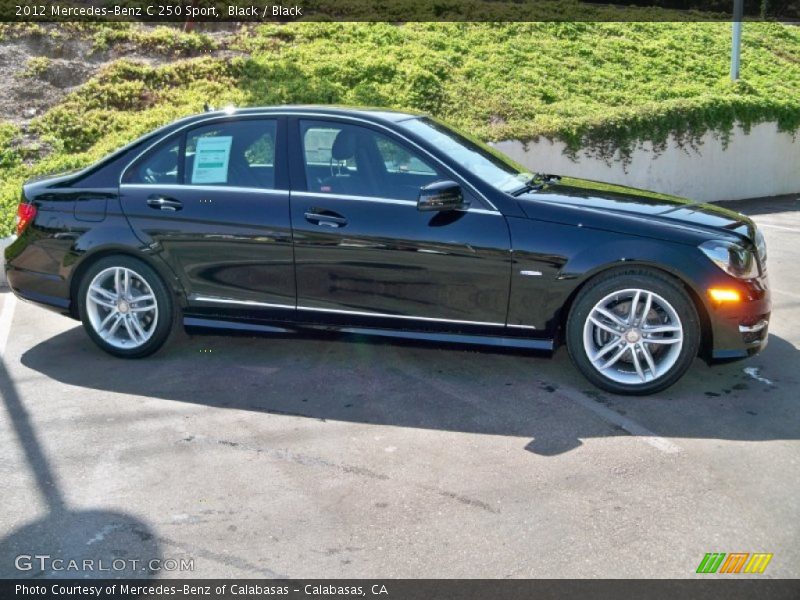 Black / Black 2012 Mercedes-Benz C 250 Sport