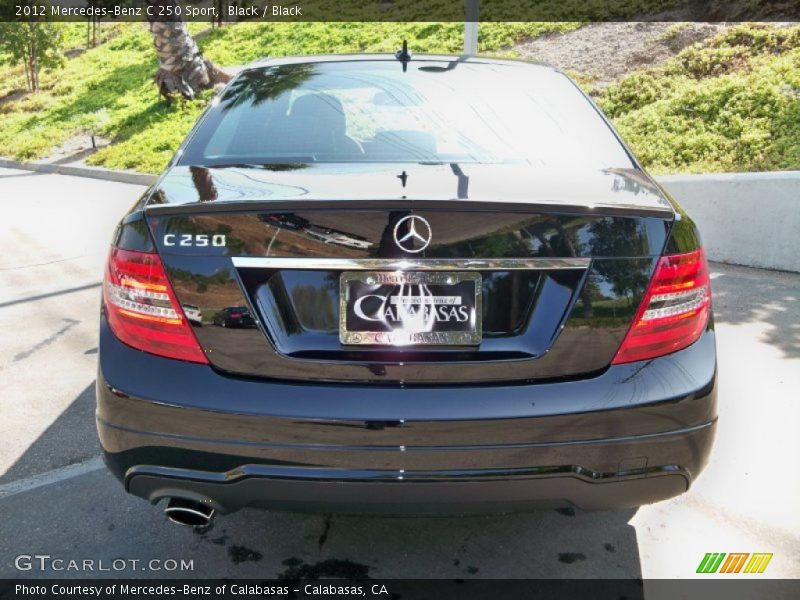 Black / Black 2012 Mercedes-Benz C 250 Sport