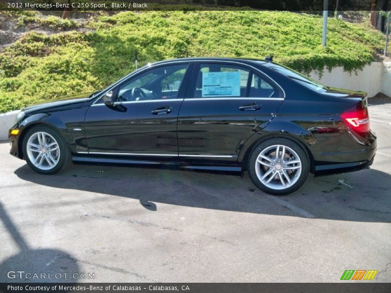Black / Black 2012 Mercedes-Benz C 250 Sport