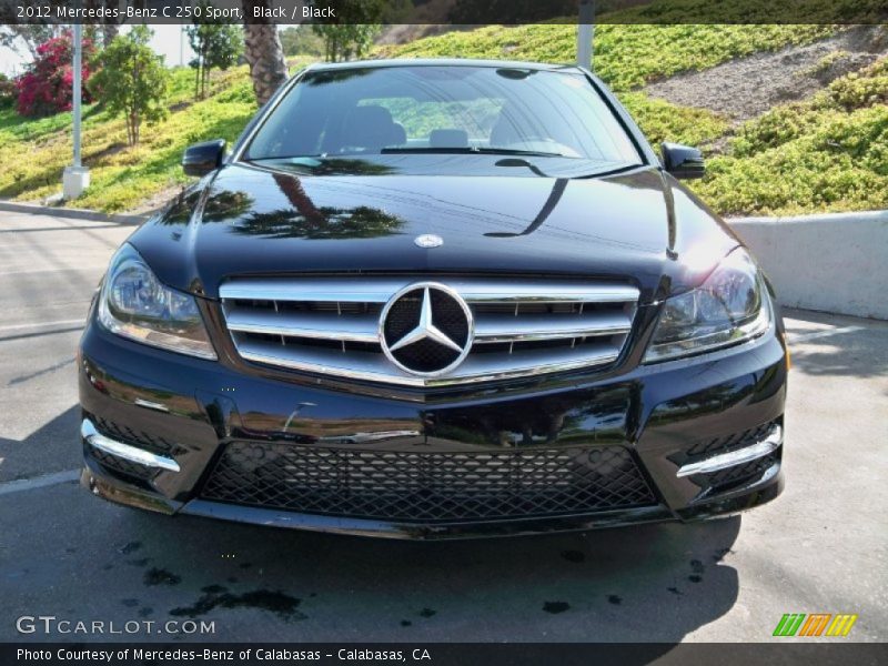 Black / Black 2012 Mercedes-Benz C 250 Sport