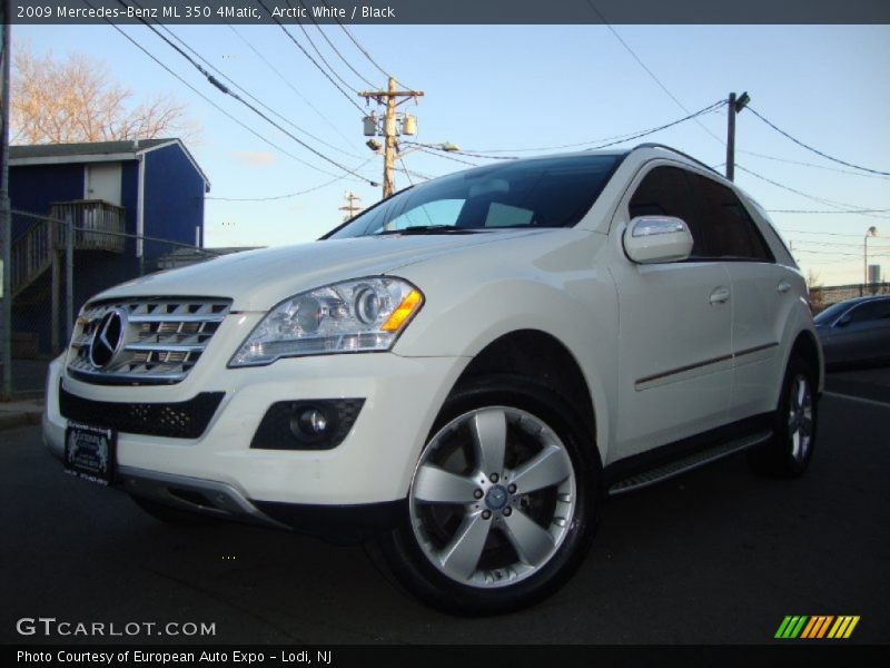 Arctic White / Black 2009 Mercedes-Benz ML 350 4Matic