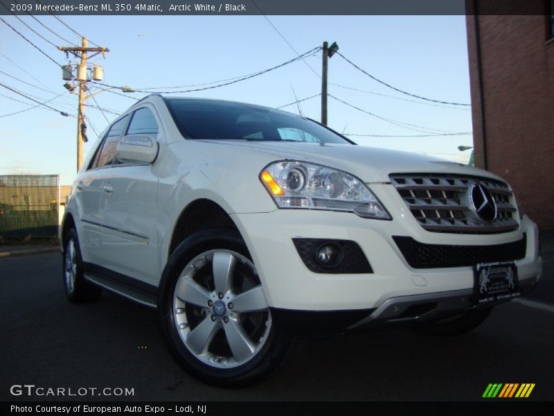 Arctic White / Black 2009 Mercedes-Benz ML 350 4Matic