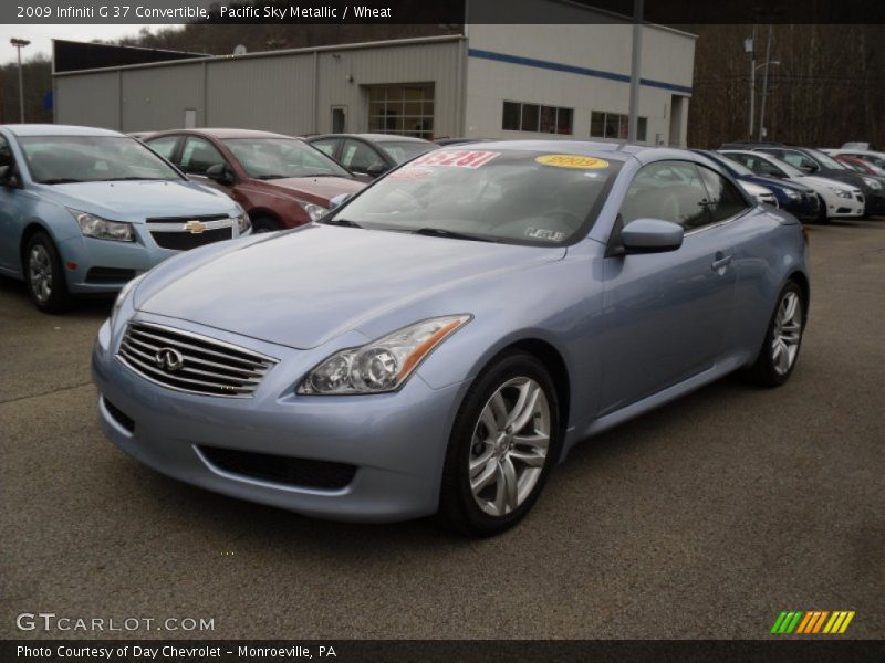 Pacific Sky Metallic / Wheat 2009 Infiniti G 37 Convertible