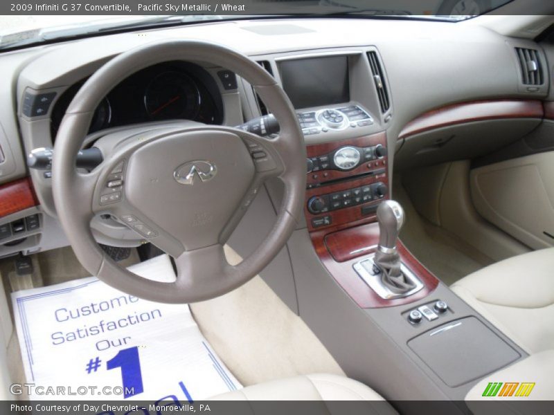 Pacific Sky Metallic / Wheat 2009 Infiniti G 37 Convertible