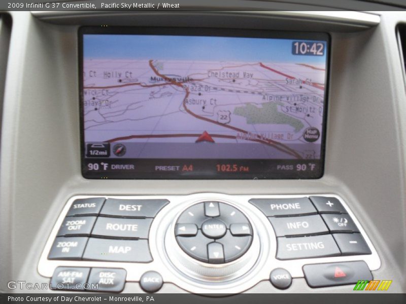 Pacific Sky Metallic / Wheat 2009 Infiniti G 37 Convertible